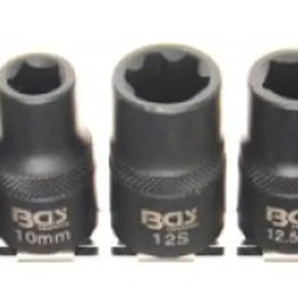 BGS technic Hlavice 1/2” speciální pro autoservisy, 3-, 5-, 6- a 10hranné, sada 10 ks - BGS 2560