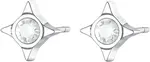 S'Agapõ Ocelové náušnice s čirými krystaly CLICK SCK48