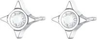 S'Agapõ Ocelové náušnice s čirými krystaly CLICK SCK48