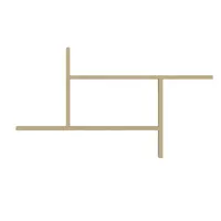 MID.YOU NÁSTĚNNÝ REGÁL, barvy dubu, 99/55,6/14,6 cm