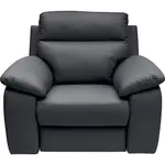 Celina Home KŘESLO UŠÁK, kůže, tmavě modrá