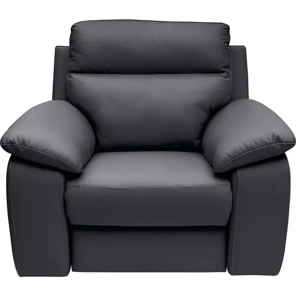 Celina Home KŘESLO UŠÁK, kůže, tmavě modrá