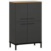 Xora VYSOKÁ KOMODA, barvy grafitu, barvy dubu, 60/97/34 cm