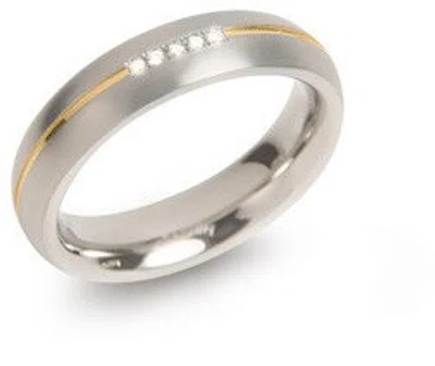 Boccia Titanium Pozlacený titanový snubní prsten s diamanty 0130-04 59 mm
