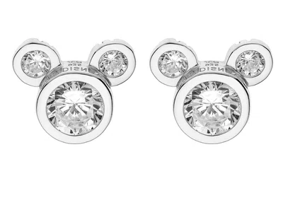 Disney Třpytivé stříbrné náušnice pecky Mickey Mouse E902861RZWL