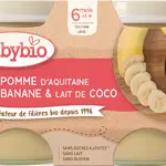 BABYBIO Jablko banán s kokosovým mlékem 2 x 130 g
