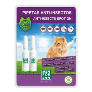 MENFORSAN Antiparazitní pipety proti blechám a klíšťatům pro kočky 2 x 1.5 ml