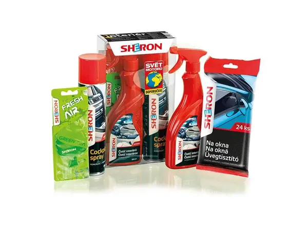 Dárková sada na ošetření interiéru vozu SHERON INTERIÉR - rozbaleno / poškozený obal