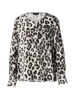 monari Blúzka  sépiová / čierna / šedobiela