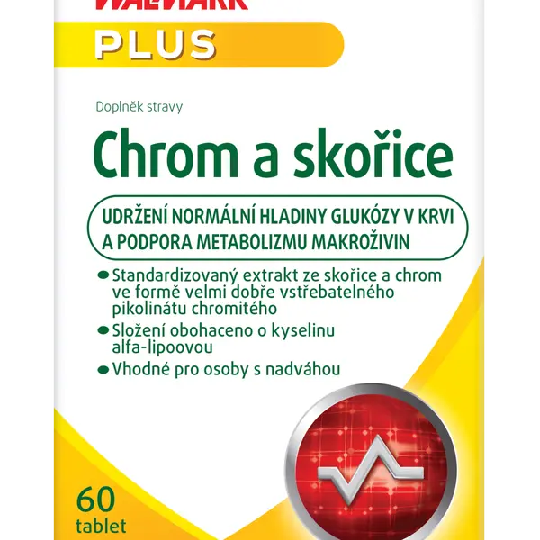 WALMARK Chrom a skořice 60 tablet