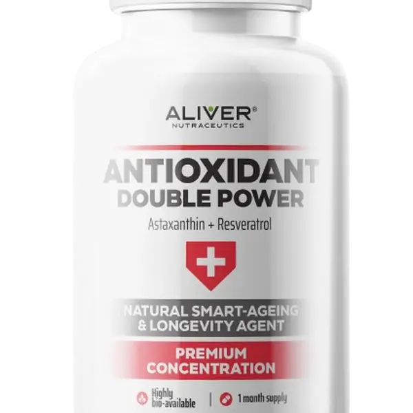 ALIVER Antioxidant Double Power, Astaxanthin+Resveratrol 60 kapslí