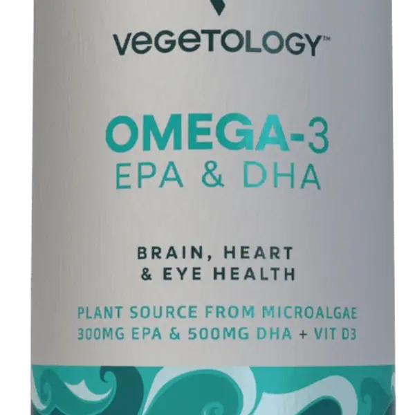 VEGETOLOGY Omega-3 - EPA a DHA + vitamín D3 60 kapslí