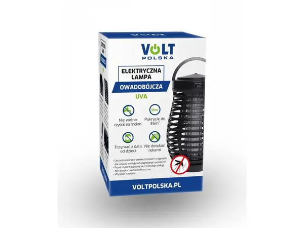 Lapač hmyzu VOLT 5W - rozbaleno - mírně roztržený roh obalu