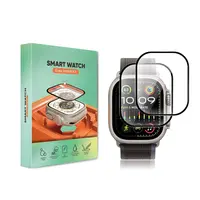 Sada 2 Tvrzených skel PMMA s aplikátorem, Apple Watch 7 / 8 / 9, 41 mm, černé