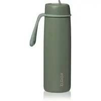 B.Box Stainless Steel Thermos Bottle termoláhev s brčkem Olive 690 ml