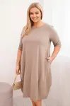 Plus Size dámské šaty s kapsami