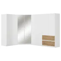 Rauch Möbel ROHOVÁ ŠATNÍ SKŘÍŇ, bílá, dub artisan, 208/197/298 cm