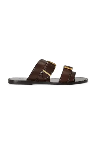 Kožené žabky Polo Ralph Lauren Bkle Slide