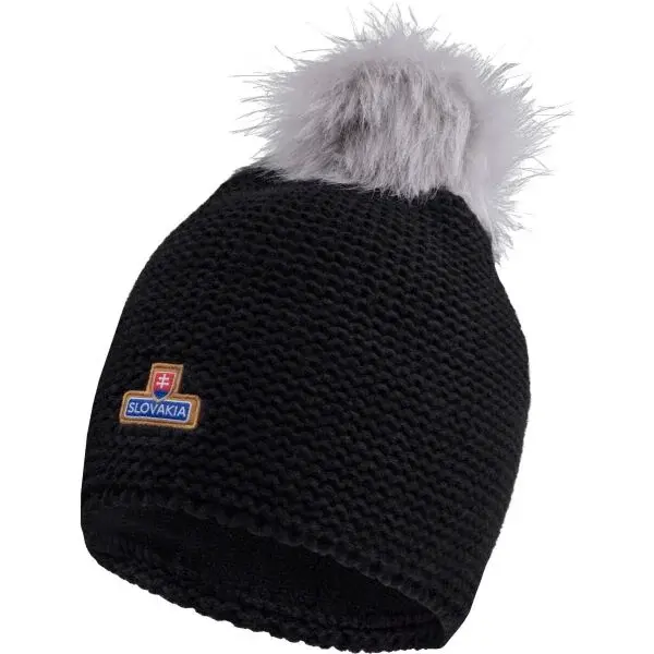 FLLÖS FANLINE HAT SLOVAKIA 6 Zimná čiapka, čierna, veľkosť UNI
