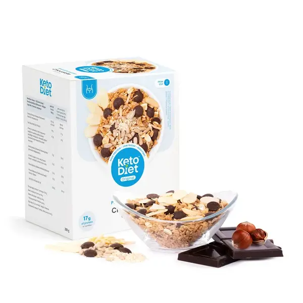 KetoDiet Proteinové čokoládové müsli s ořechy (7 porcí)