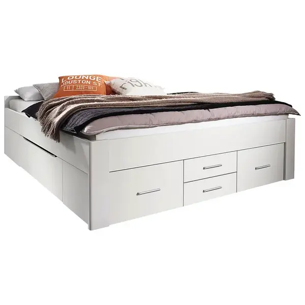 Rauch Möbel POSTEL S ÚLOŽNÝM PROSTOREM, 180/200 cm, bílá