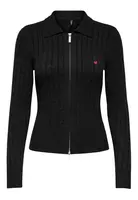 Černý cardigan Only s dlouhým rukávem