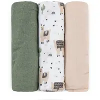 Petite&Mars Moussy látkové plienky Llama Vibes 68 x 68 cm 3 ks