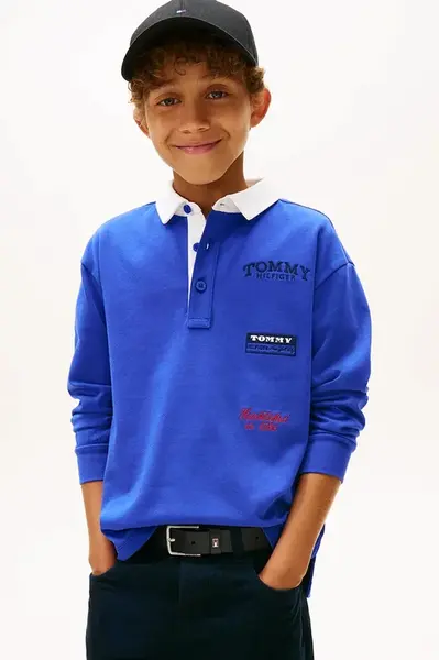 Dětské bavlněné tričko s dlouhým rukávem Tommy Hilfiger