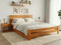 Posteľ PARIS zvýšená 140x200 cm, jelša Rošt: S lamelovým roštom, Matrac: Matrac COCO MAXI 20 cm