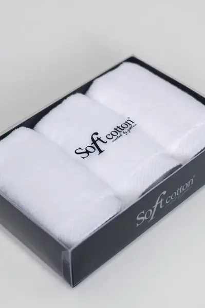 Dárková sada malých ručníků MICRO COTTON, 3 ks Bílá