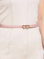 Resti Thin women's casual belt with heart-shaped buckle