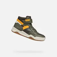 Khaki chlapecké kotníkové tenisky Geox Perth Boy