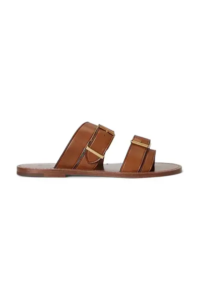Kožené šľapky Polo Ralph Lauren Bkle Slide