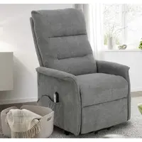 Křeslo s elektrickým polohováním Mirador, šedá látka