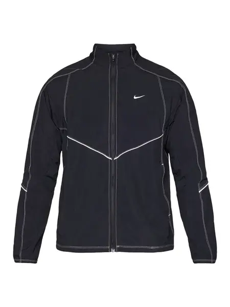 NIKE Športová bunda  čierna / biela