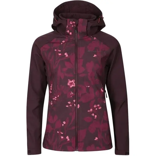 ALPINE PRO HOORA Dámská softshellová bunda, vínová, velikost