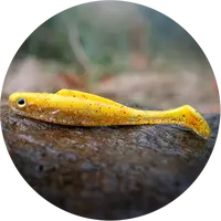 Redbass gumová nástraha ripper kicker yellow rgt - xs 42 mm 0,6 g