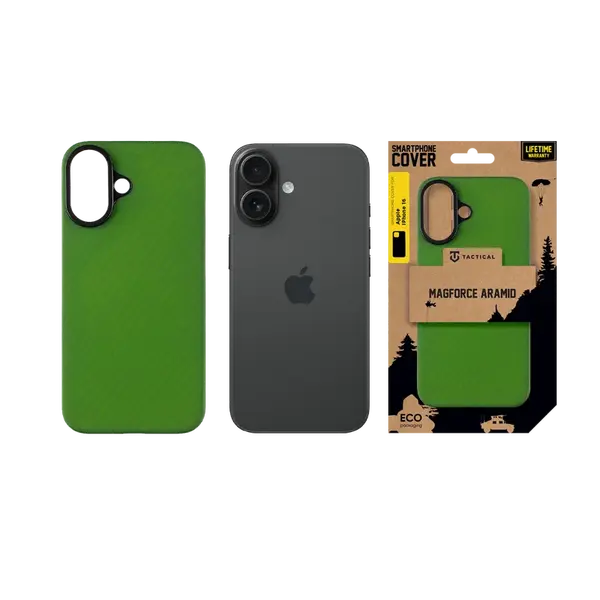 Zadní kryt Tactical MagForce Aramid pro Apple iPhone 16, green toad