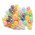 UV Plating Opaque Iridescent Acrylic Beads