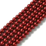 Eco-Friendly Dyed Glass Pearl Round Beads Strands