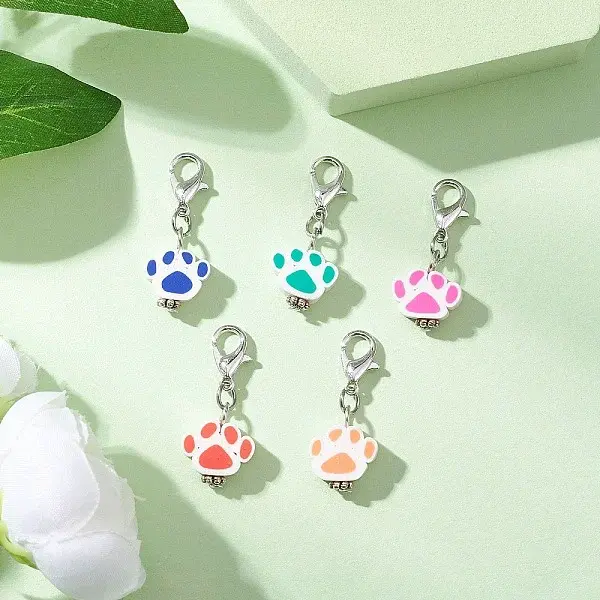 Handmade Polymer Clay & Tibetan Style Beads Pendant Decorations