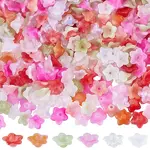 360Pcs 6 Colors Two-tone Opaque Acrylic Bead Caps