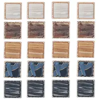 20Pcs 5 Colors 1-Hole Alloy Resin Buttons