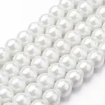 Eco-Friendly Dyed Glass Pearl Round Beads Strands