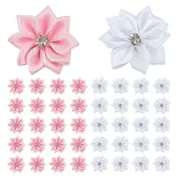 100Pcs 2 Colors Flower Polyester Ornament Accessories