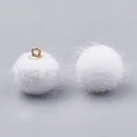 Faux Mink Fur Covered Pendants