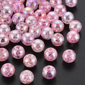 Transparent Crackle Acrylic Beads