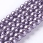 Eco-Friendly Dyed Glass Pearl Round Beads Strands