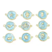Ocean Brass Enamel Links Connector Charms