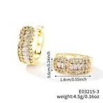 Circle Brass Micro Pave Cubic Zirconia Hoop Earrings for Women
